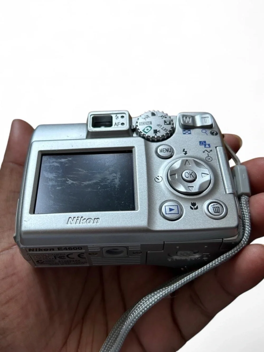 Vintage Nikon Coolpix 4600 Silver Digicam Y2K CCD Digital Camera As Is Nostalgia
